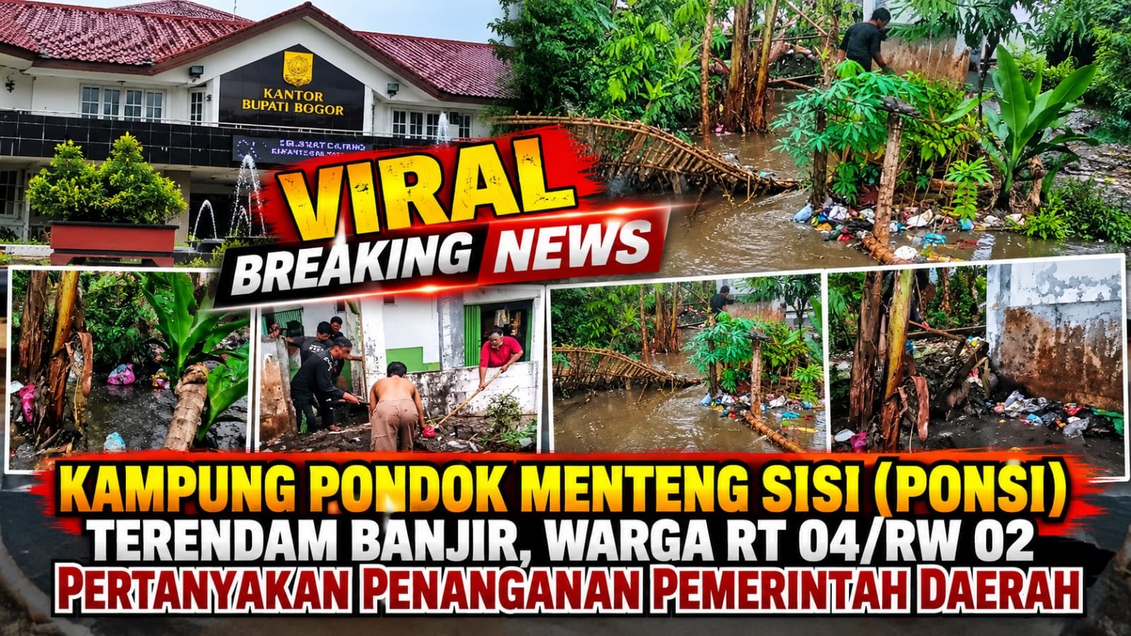 Kampung Pondok Menteng Terendam Banjir, Warga Citapen Pertanyakan Penanganan Pemerintah