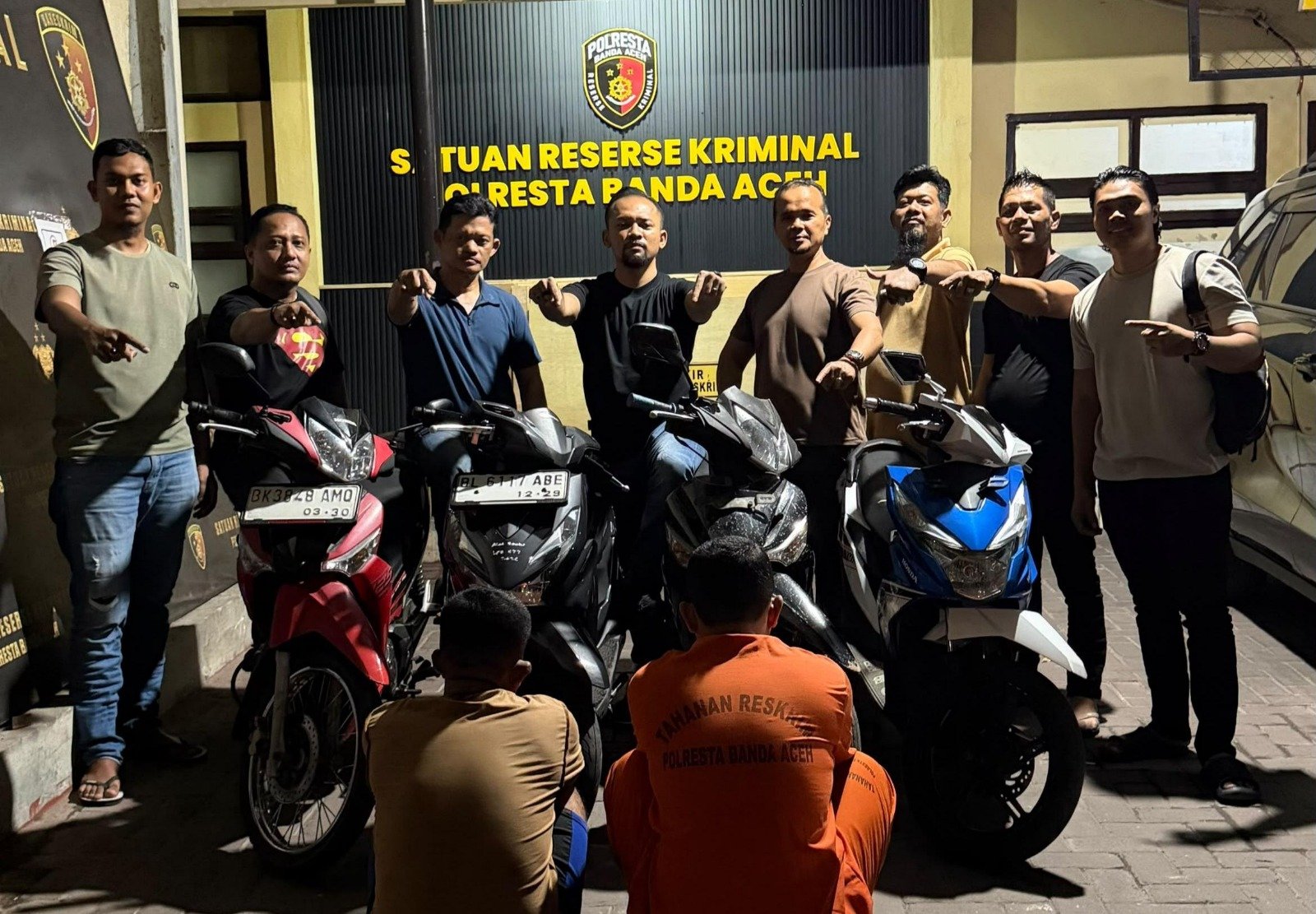 Tiga Unit Motor Dijual Rp 11 Juta, Komplotan Curanmor Diringkus Polresta Banda Aceh